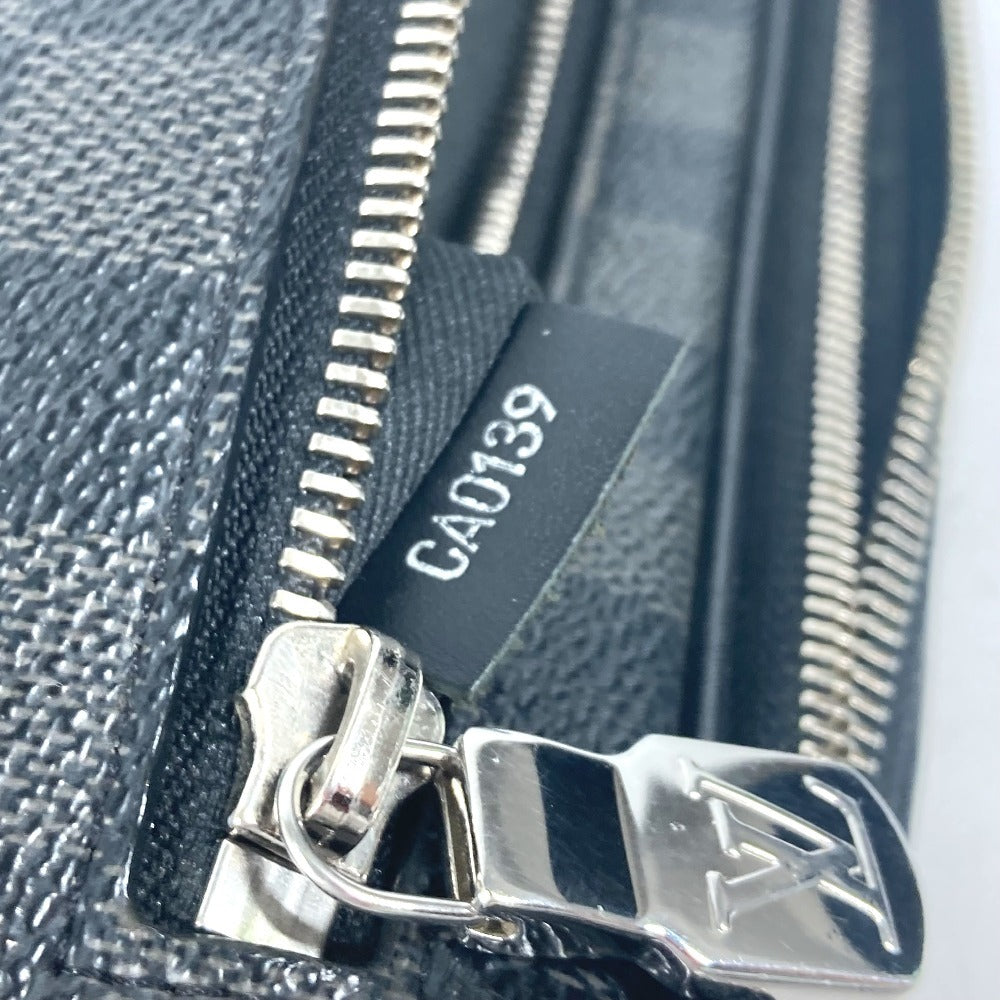 LOUIS VUITTON business bag N60182 Damier Grafitto Canvas black Damier Grafitte Alpha clutch unisex(Unisex) Used
