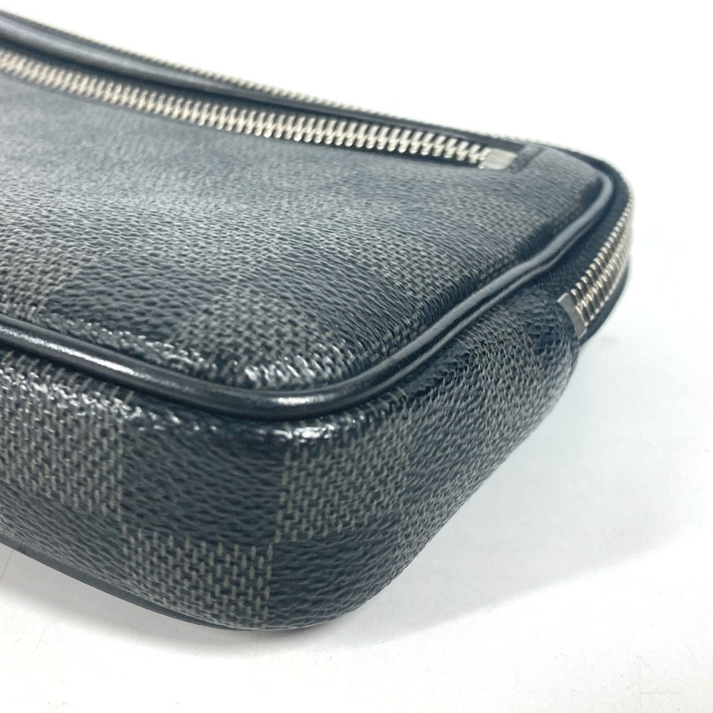 LOUIS VUITTON business bag N60182 Damier Grafitto Canvas black Damier Grafitte Alpha clutch unisex(Unisex) Used