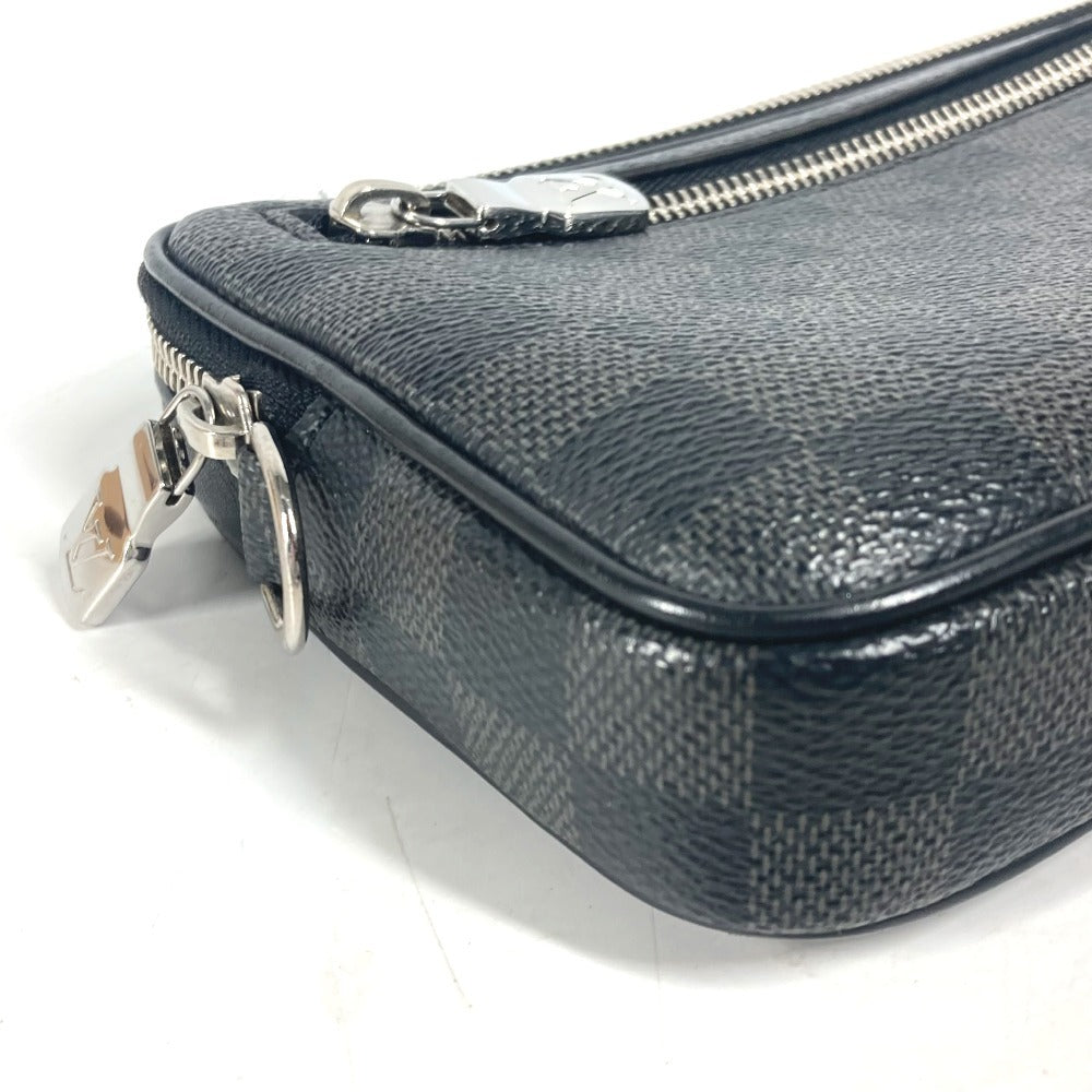 LOUIS VUITTON business bag N60182 Damier Grafitto Canvas black Damier Grafitte Alpha clutch unisex(Unisex) Used