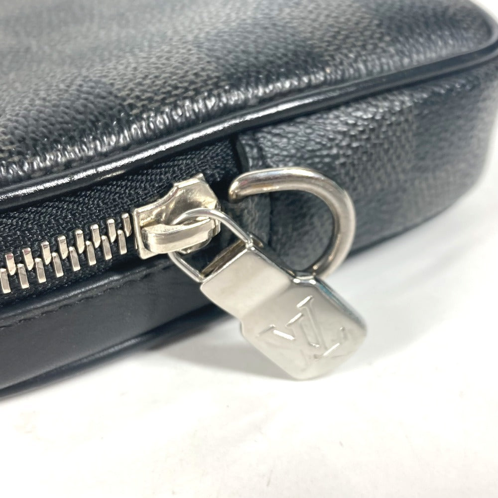 LOUIS VUITTON business bag N60182 Damier Grafitto Canvas black Damier Grafitte Alpha clutch unisex(Unisex) Used