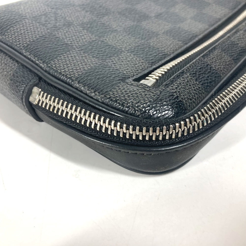 LOUIS VUITTON business bag N60182 Damier Grafitto Canvas black Damier Grafitte Alpha clutch unisex(Unisex) Used