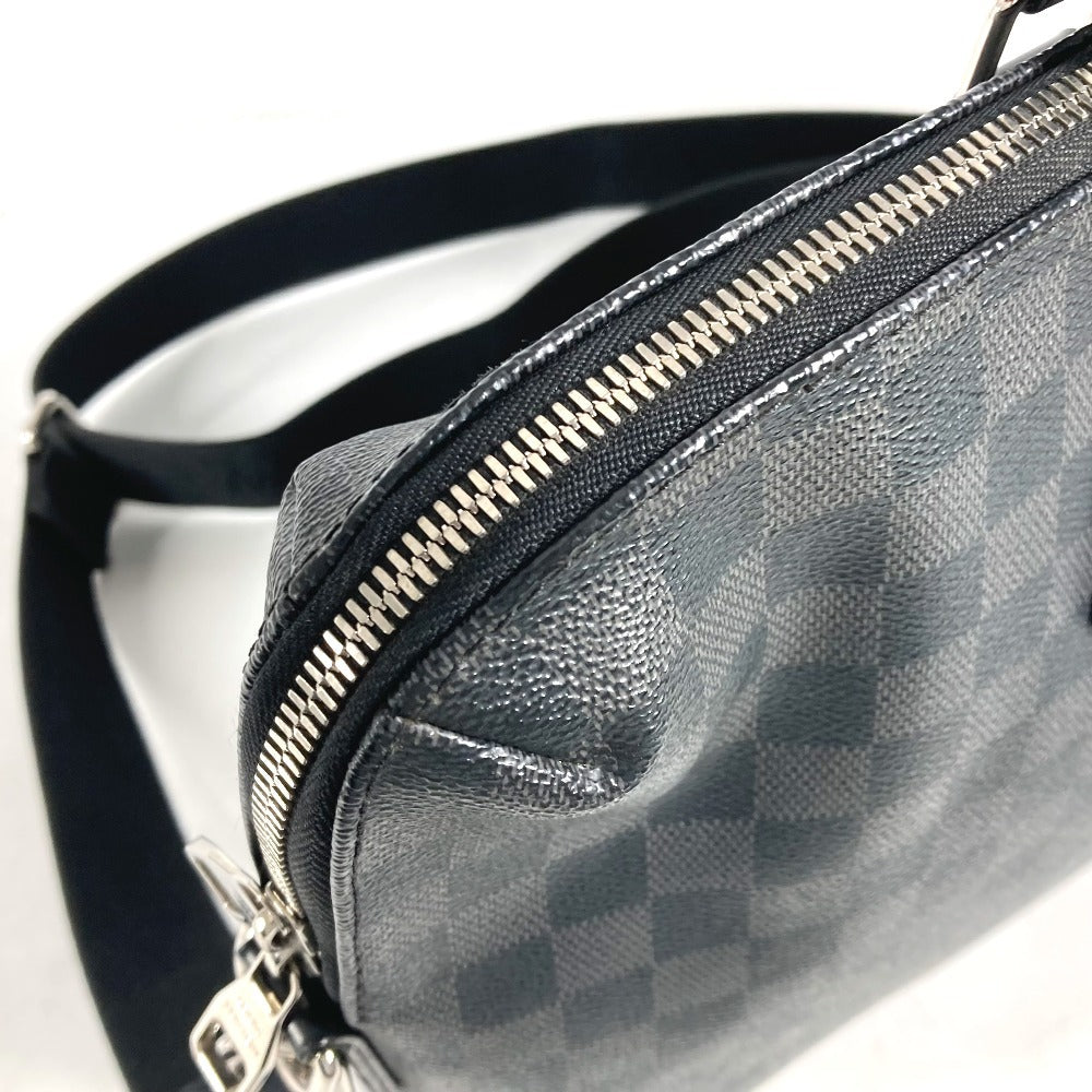 LOUIS VUITTON Business bag N48224 Damier Grafitto Canvas black Damier Grafitte Porte Document Jules PDJ mens Used