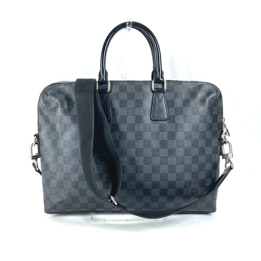 LOUIS VUITTON Business bag N48224 Damier Grafitto Canvas black Damier Grafitte Porte Document Jules PDJ mens Used