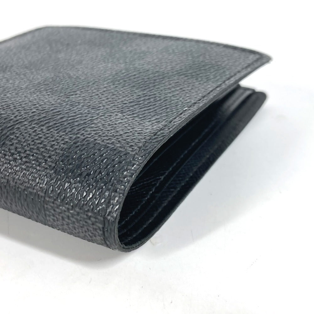 LOUIS VUITTON Folded wallet N62664 Damier Grafitto Canvas black Damier Grafitte Portefeuille Marco unisex(Unisex) Used