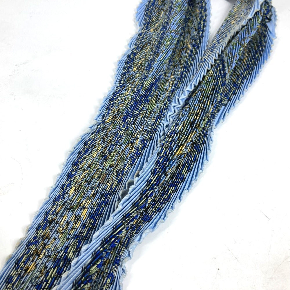 HERMES scarf silk blue Carre PleatedCarre Women Used