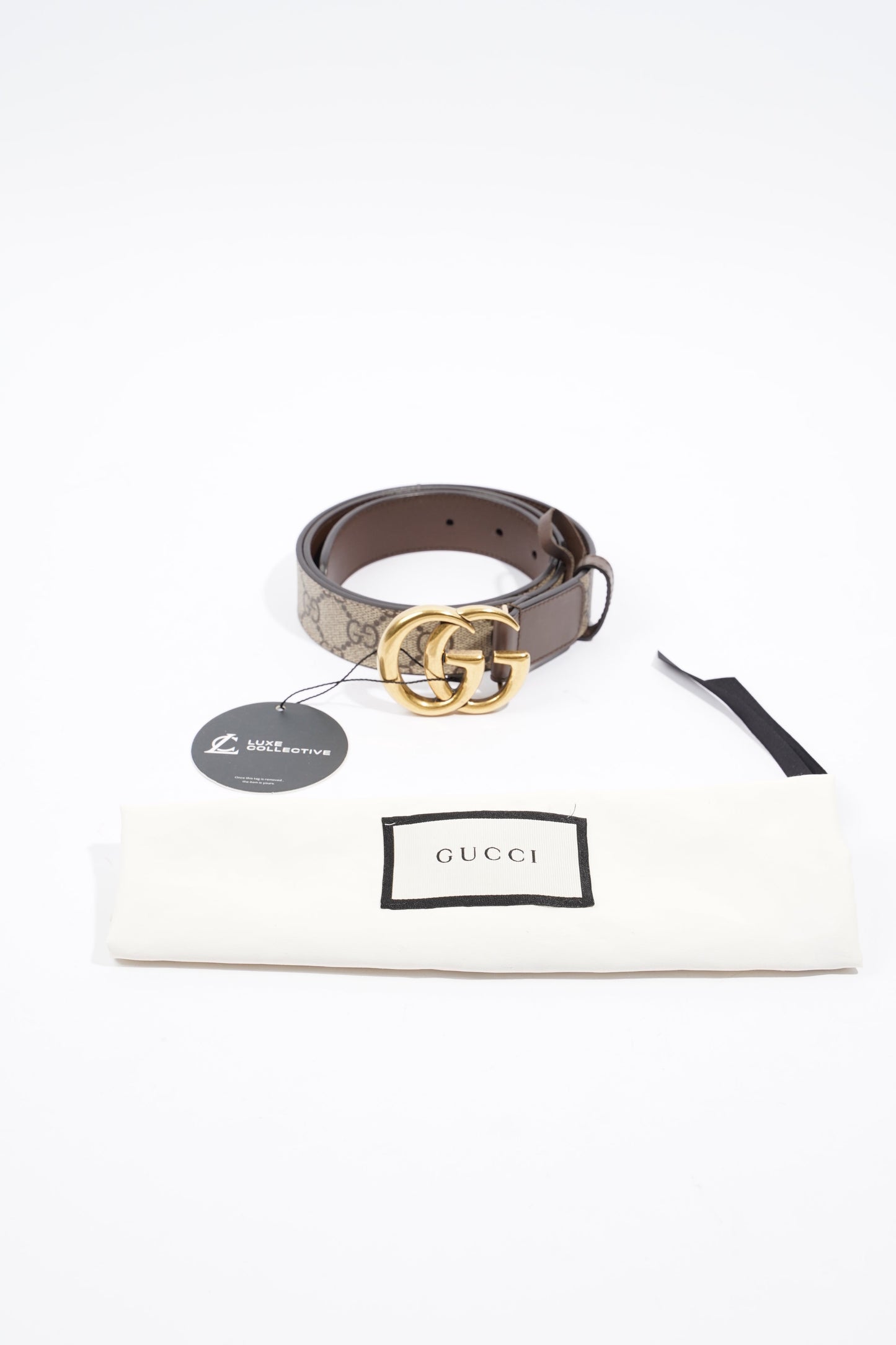 Gucci Marmont Belt Supreme / Brown Canvas 85cm 34"