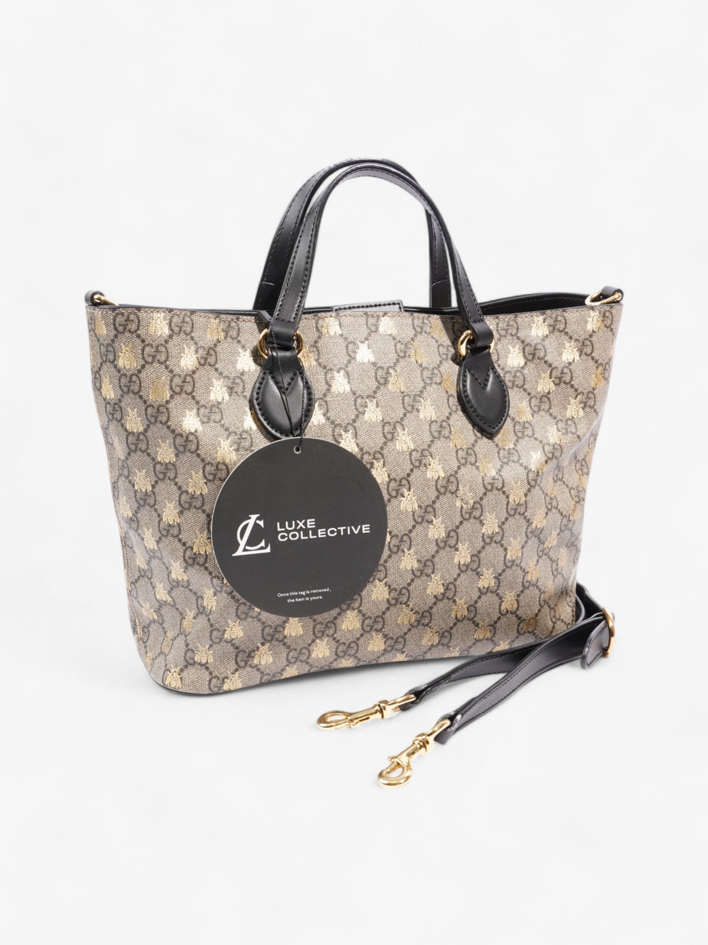 Gucci GG Bee Tote Supreme Coated Canvas Small