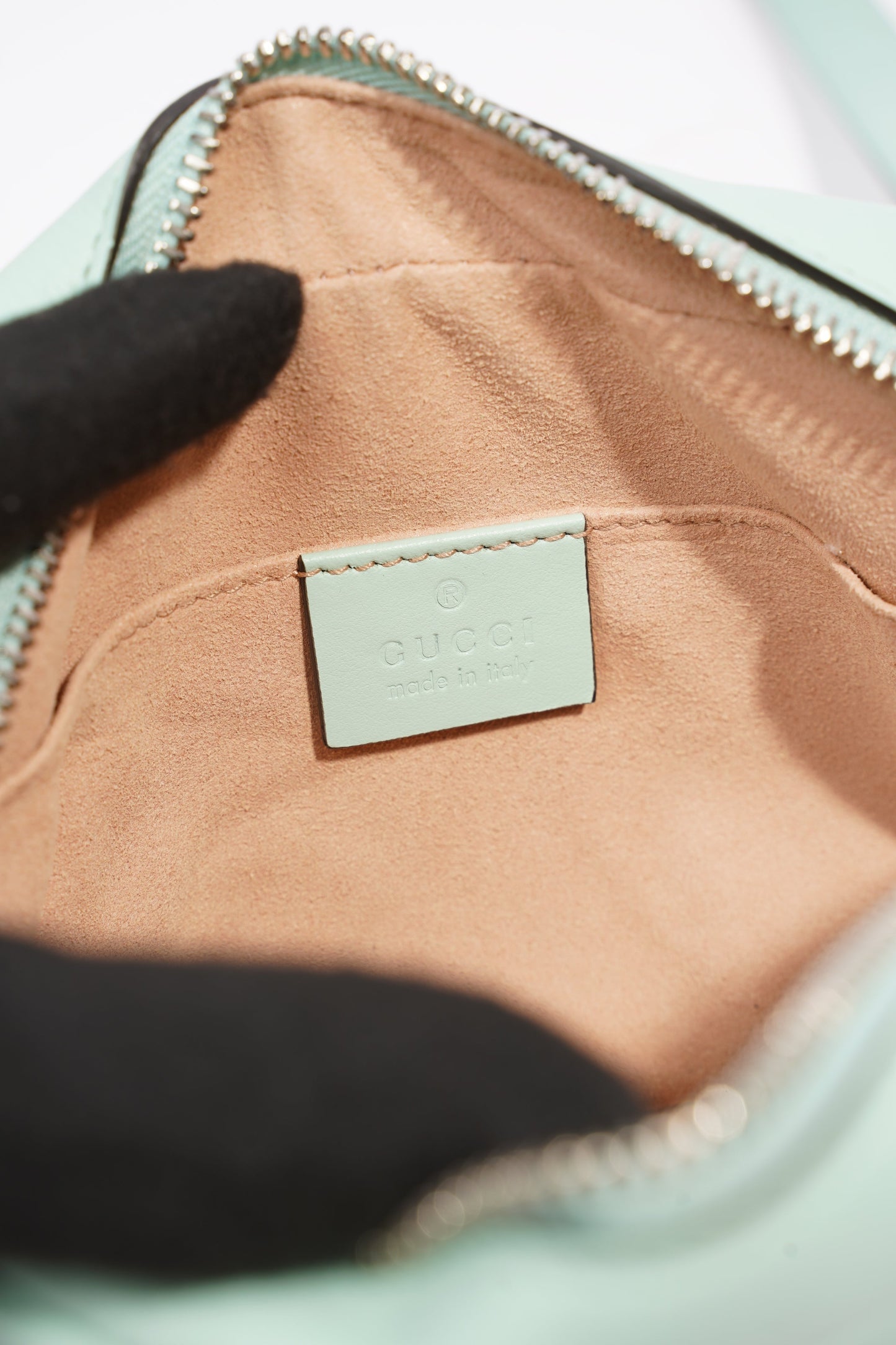 Gucci GG Marmont Mint Green Matelasse Leather Mini