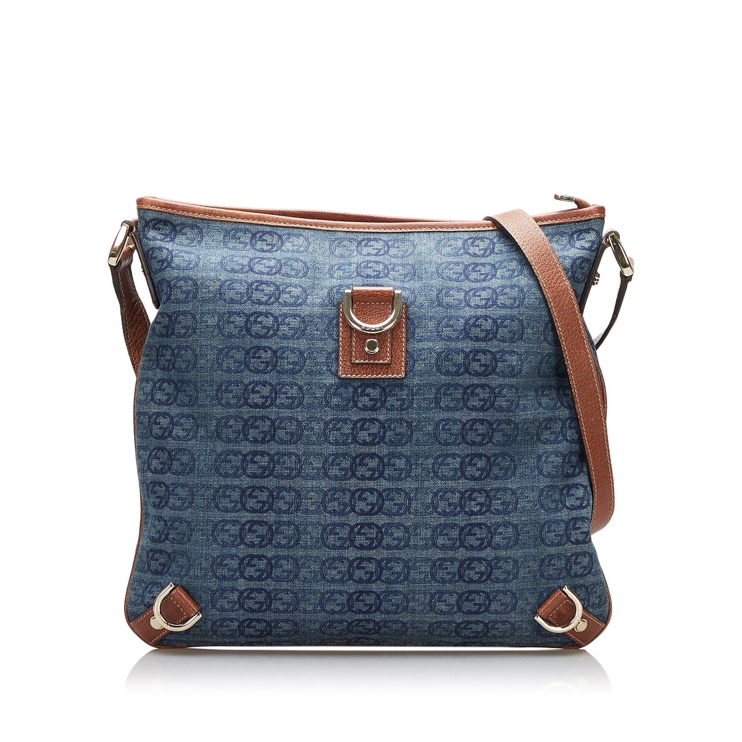 Gucci GG Denim Abbey D-Ring Crossbody Bag