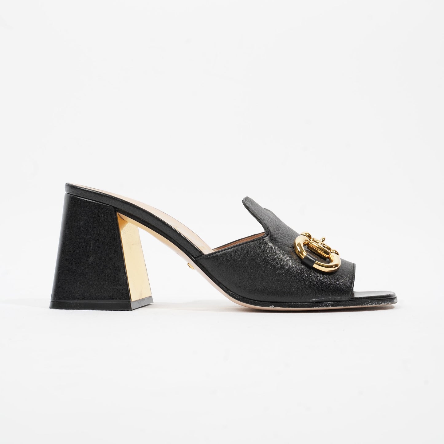 Gucci Horsebit Mules Black Leather EU 38.5 UK 5.5