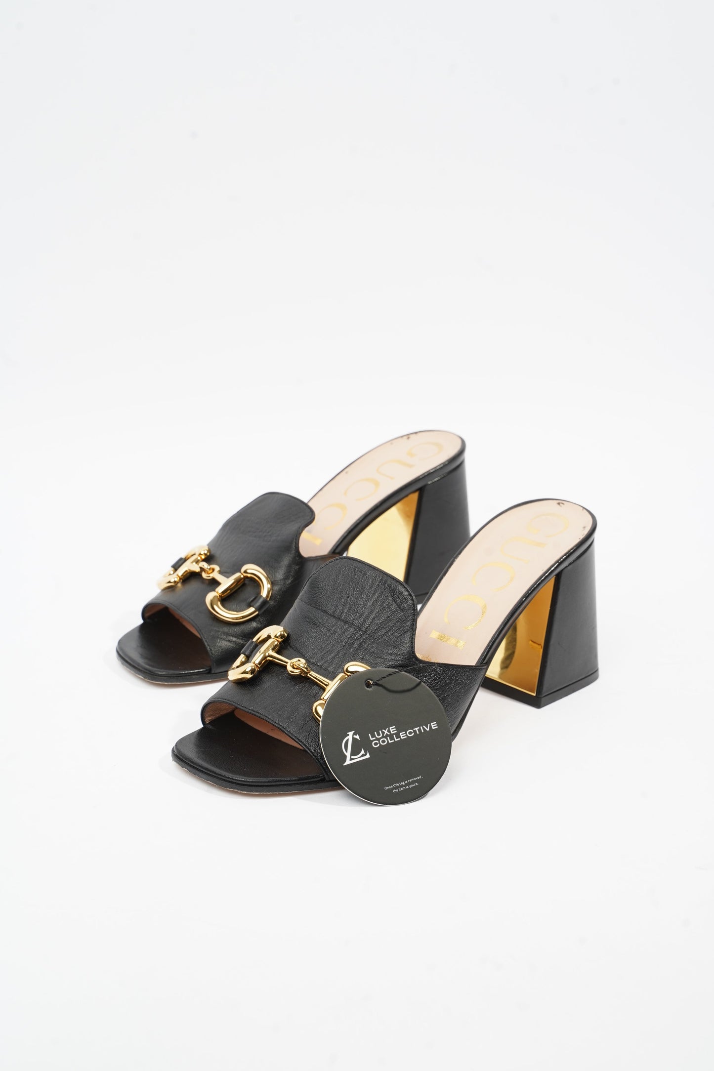 Gucci Horsebit Mules Black Leather EU 38.5 UK 5.5