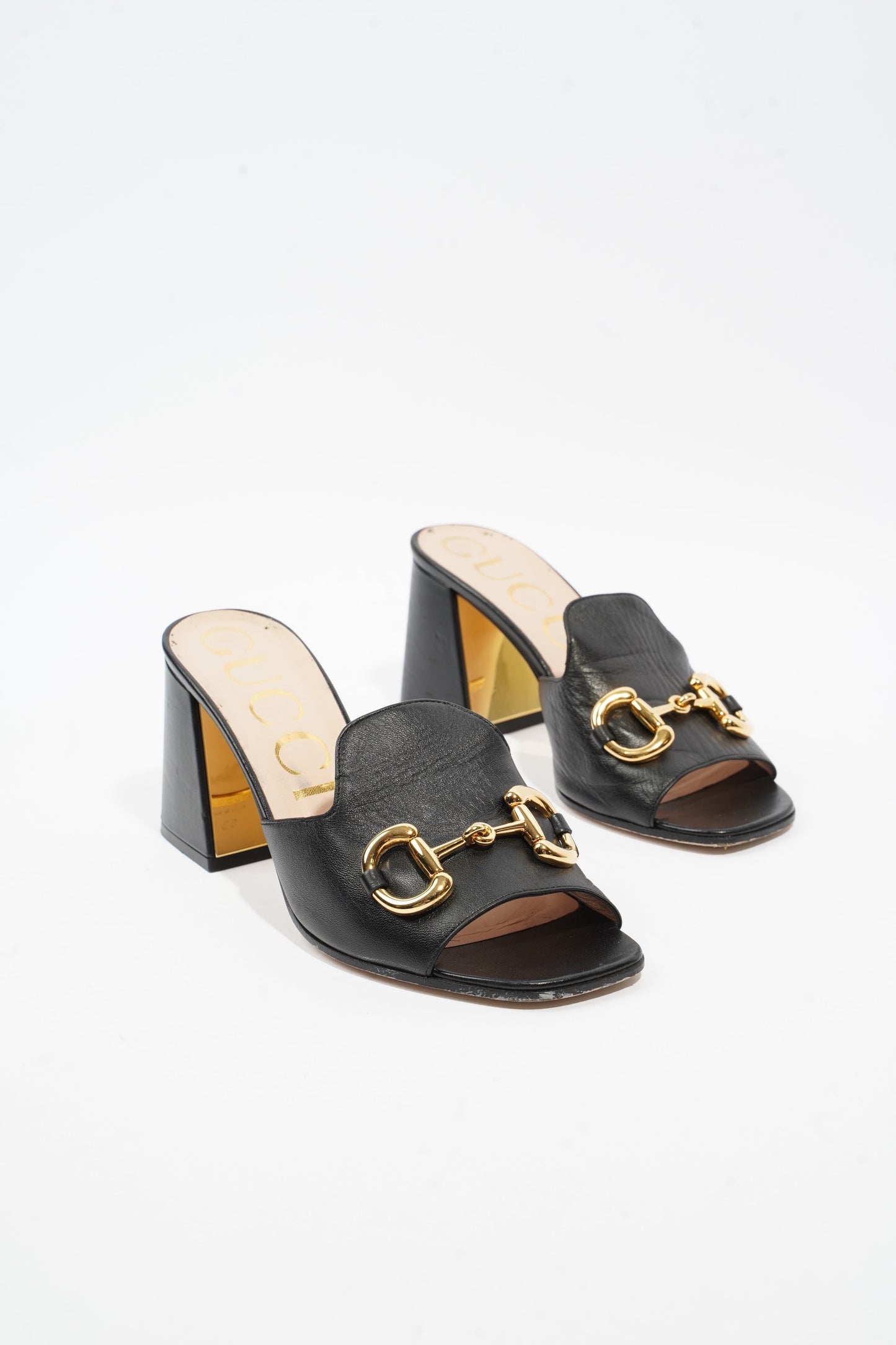 Gucci Horsebit Mules Black Leather EU 38.5 UK 5.5