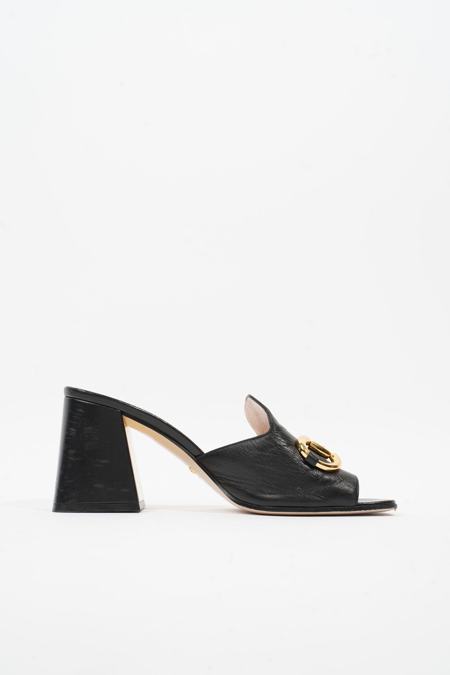 Gucci Horsebit Mules Black Leather EU 38.5 UK 5.5