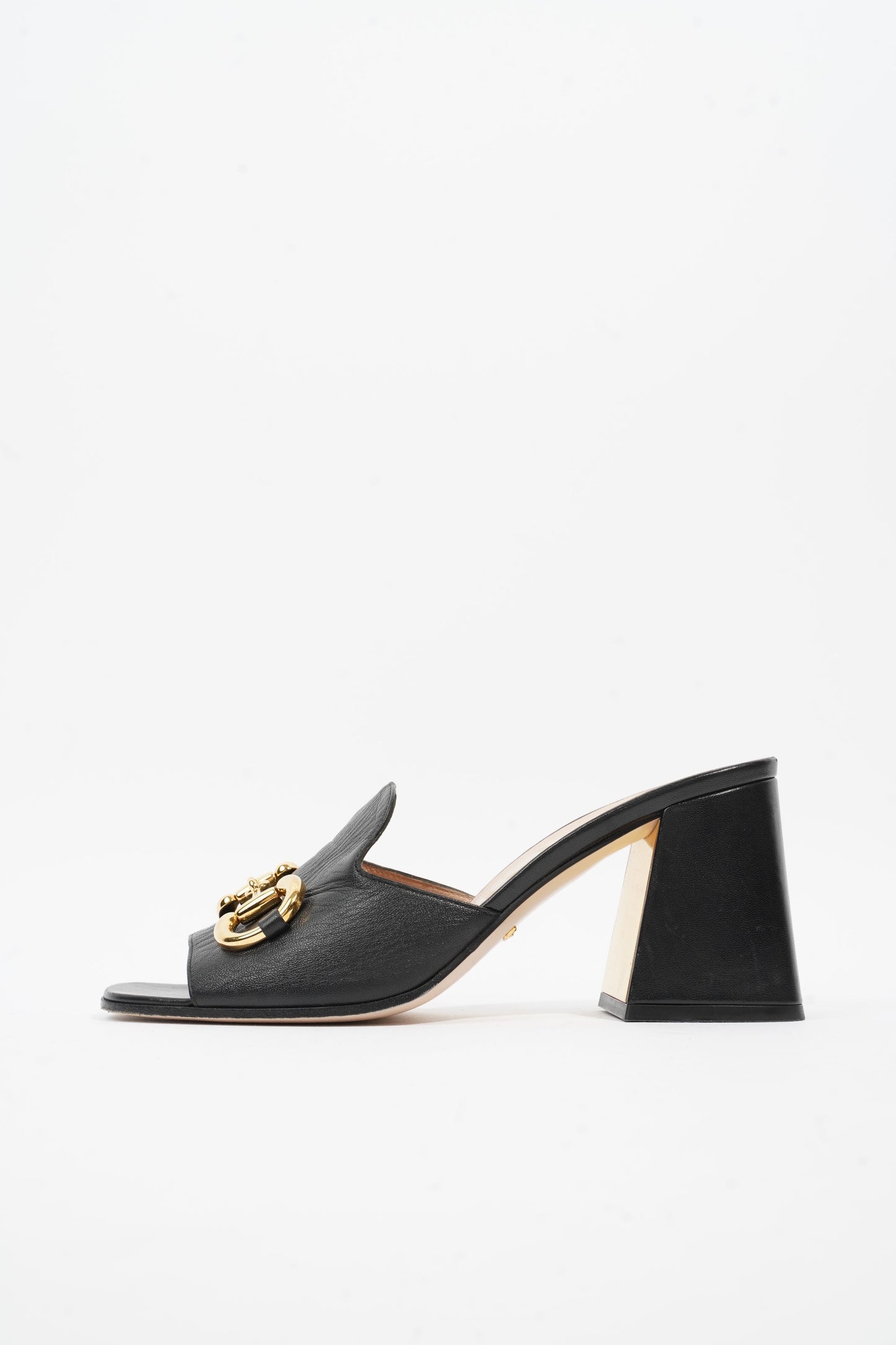 Gucci Horsebit Mules Black Leather EU 38.5 UK 5.5