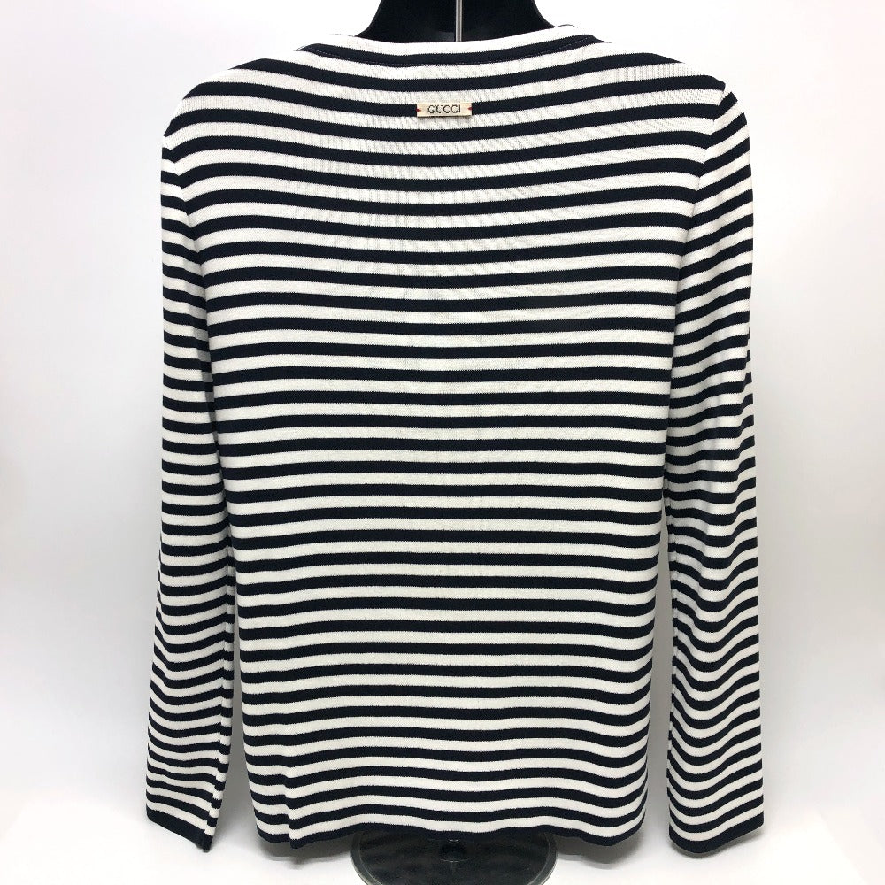 GUCCI sweat 461177 cotton White x black tops Border octopus motif XS