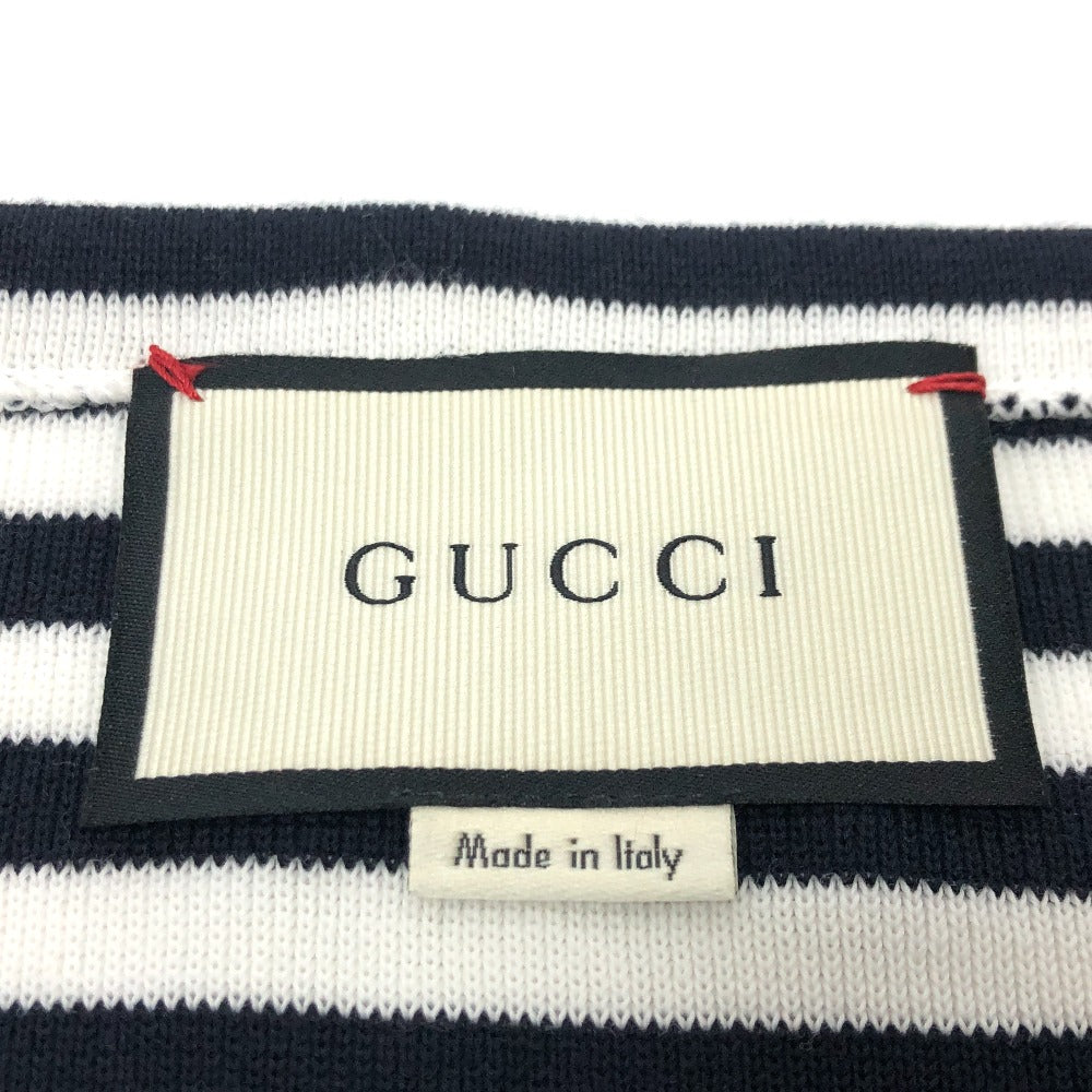 GUCCI sweat 461177 cotton White x black tops Border octopus motif XS