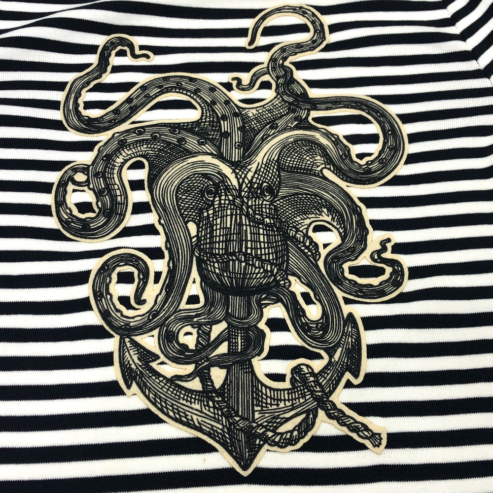 GUCCI sweat 461177 cotton White x black tops Border octopus motif XS