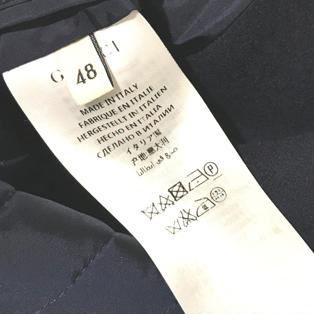 GUCCI pea coat 451131 wool Navy By color Silvi Web Ribbon 48