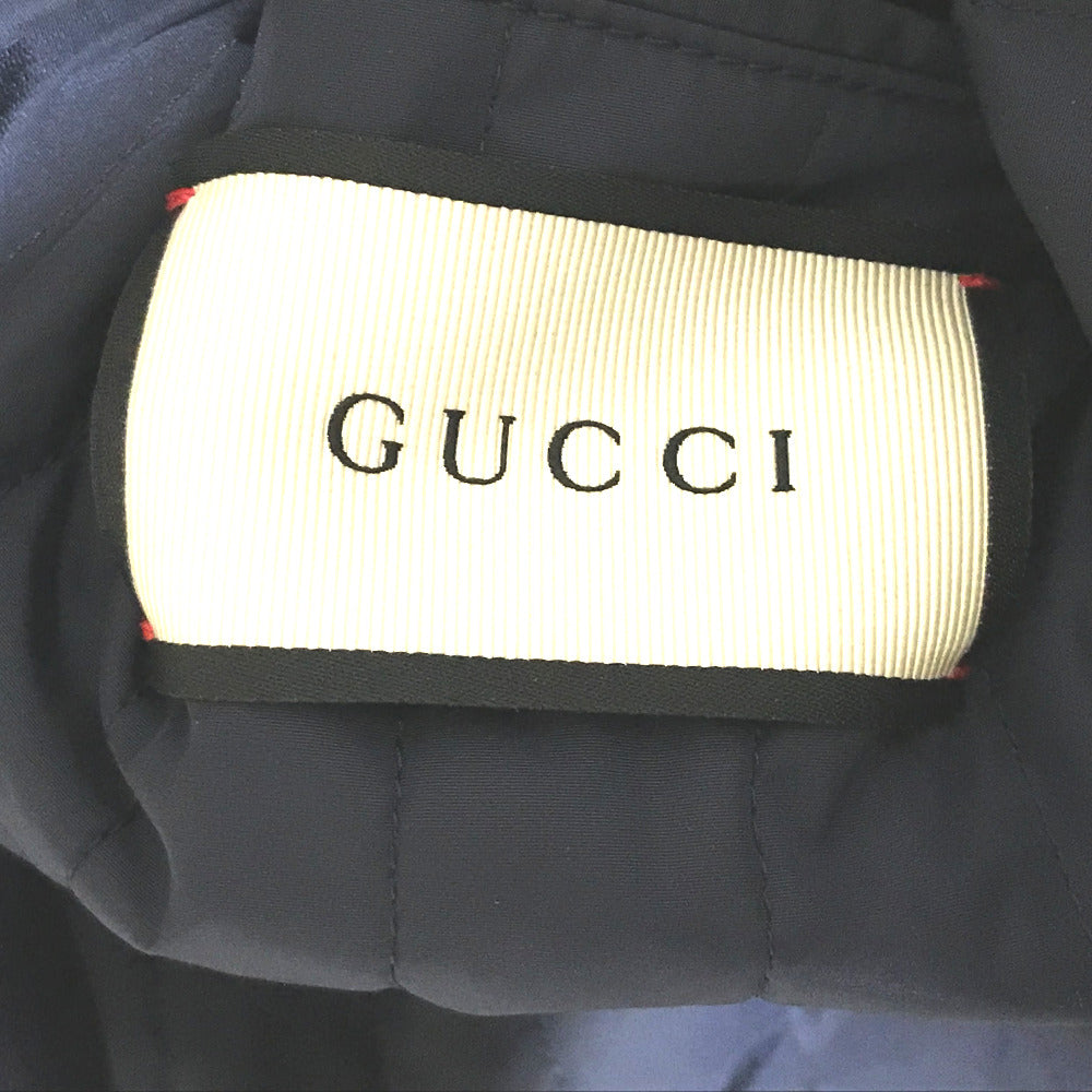 GUCCI pea coat 451131 wool Navy By color Silvi Web Ribbon 48
