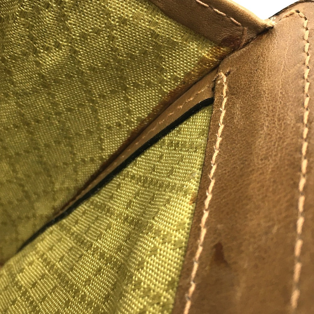 GUCCI Shoulder Bag 067 GG canvas / leather Brown Micro GG Old Gucci Women Used