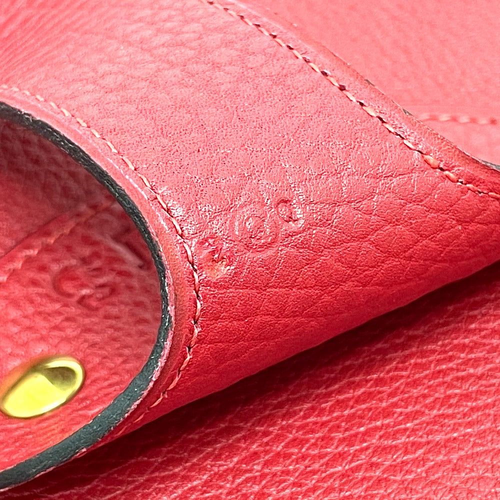HERMES Shoulder Bag Taurillon Clemence Red Rodeo