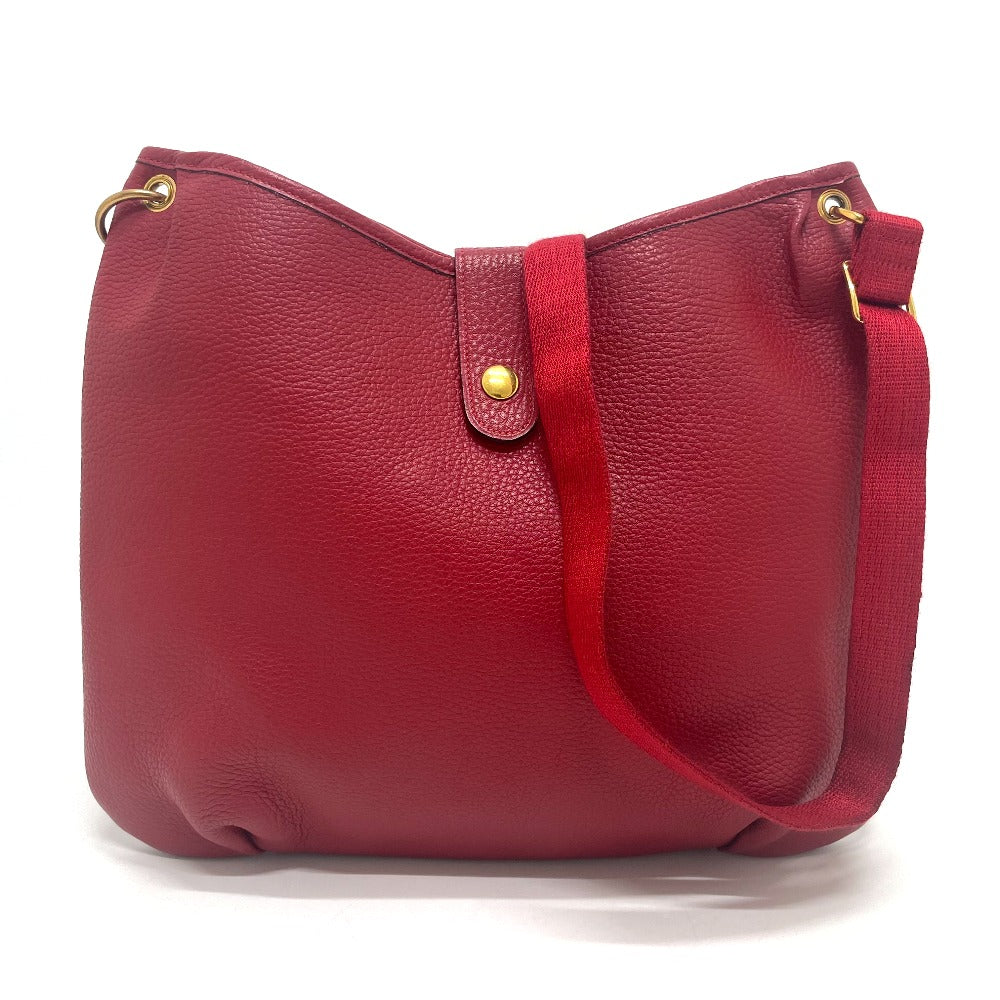 HERMES Shoulder Bag Taurillon Clemence Red Rodeo