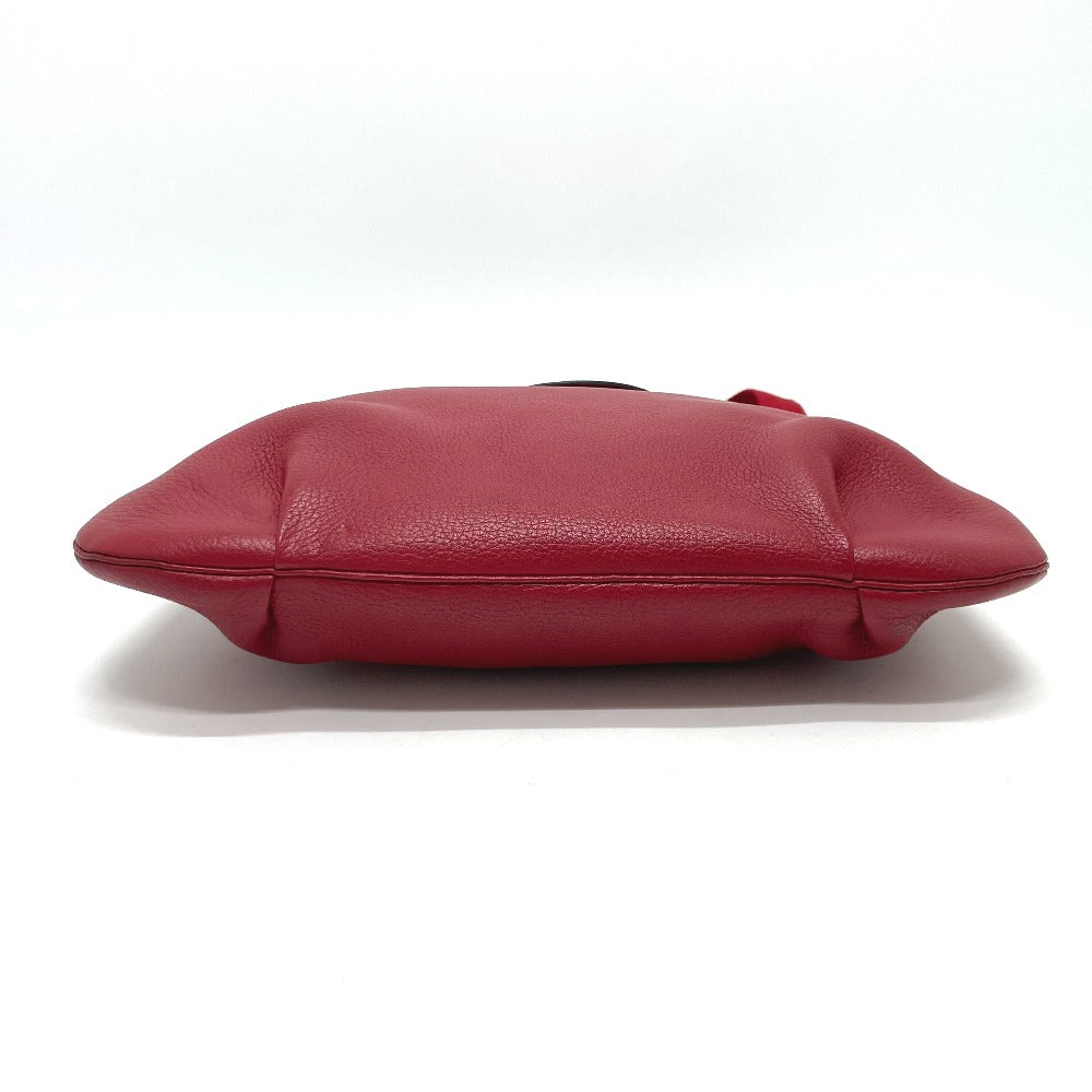 HERMES Shoulder Bag Taurillon Clemence Red Rodeo