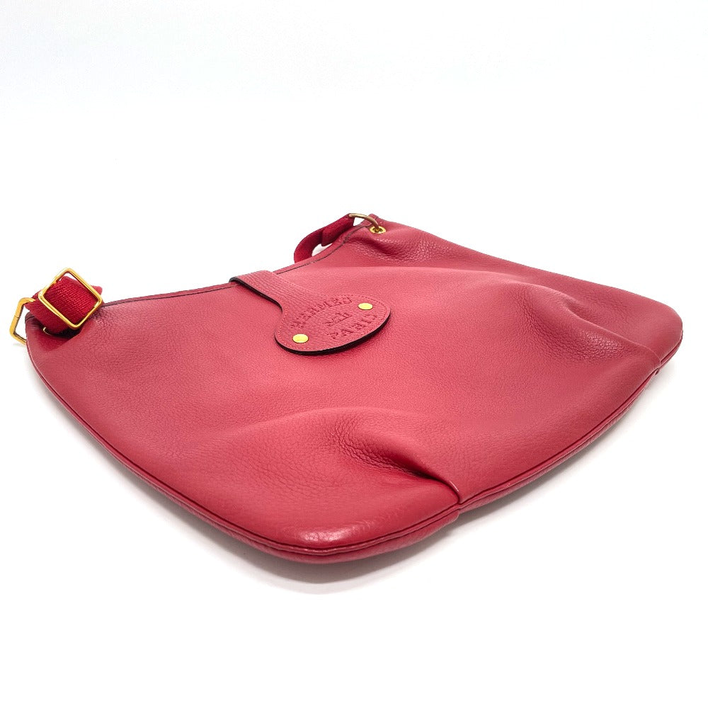 HERMES Shoulder Bag Taurillon Clemence Red Rodeo