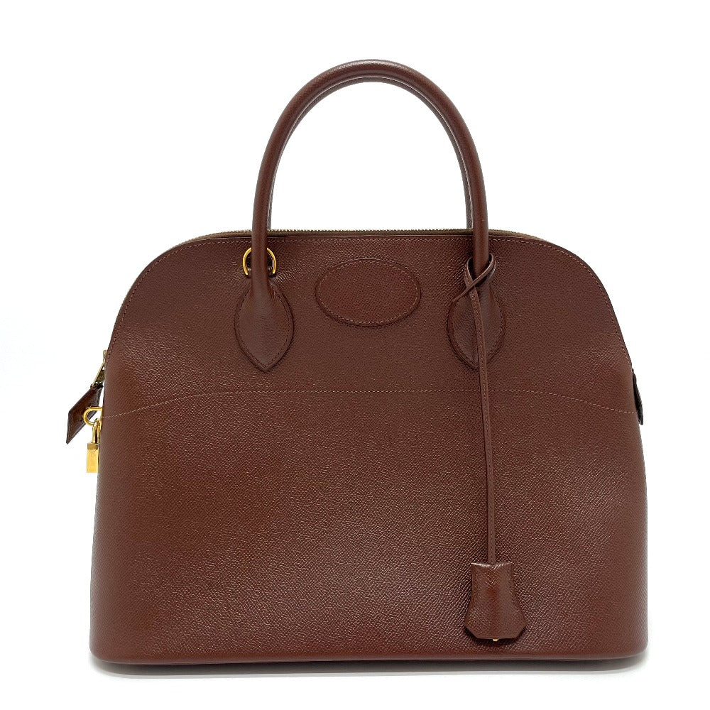 HERMES Handbag leather Brown Bored 35 Women Used