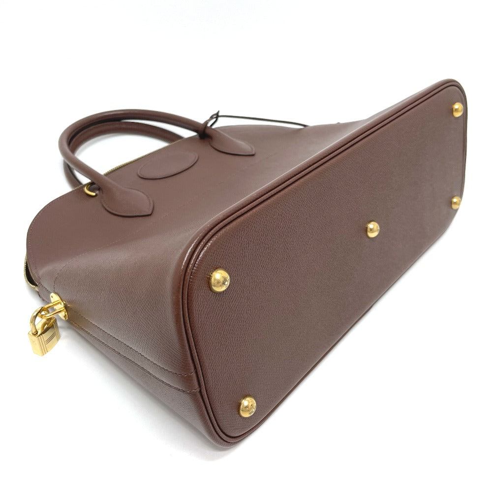 HERMES Handbag leather Brown Bored 35 Women Used