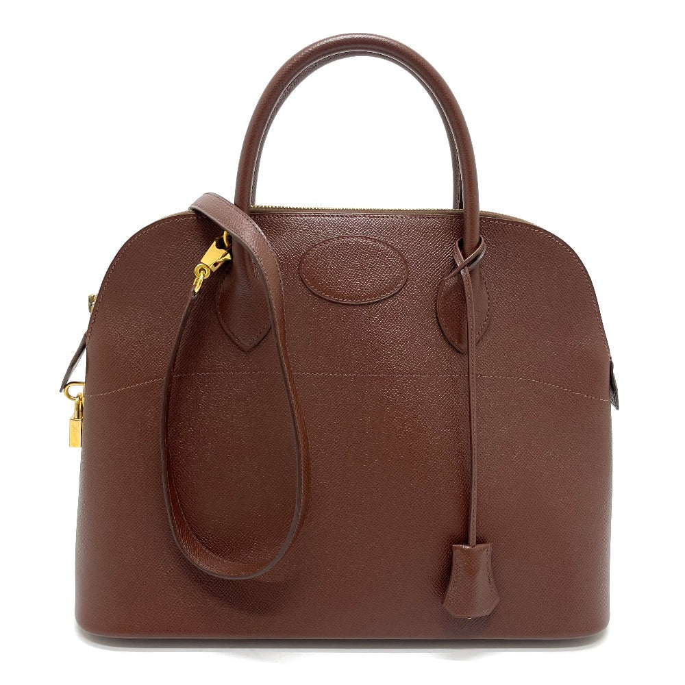 HERMES Handbag leather Brown Bored 35 Women Used