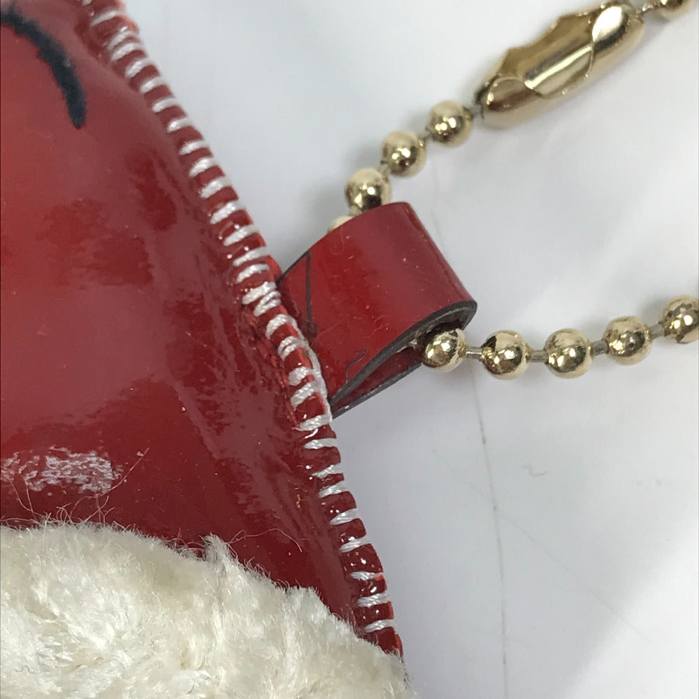 GUCCI Bag charm GG Supreme Canvas beige Gucciori Santa Claus Christmas Keyring GG Chihuahua dog Women Used