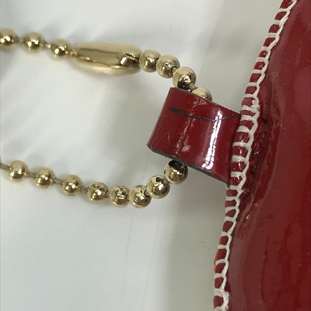 GUCCI Bag charm GG Supreme Canvas beige Gucciori Santa Claus Christmas Keyring GG Chihuahua dog Women Used