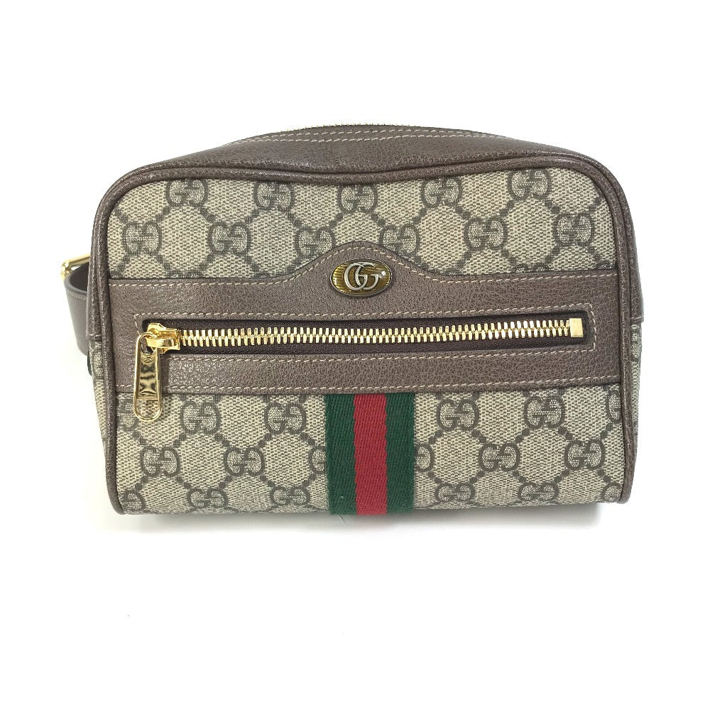 GUCCI Waist bag 517076 GG Supreme Canvas beige Sherry line OPHIDIA OPHIDIA Women Used