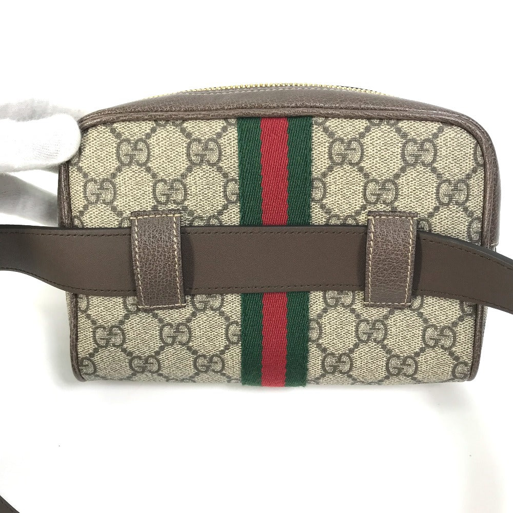 GUCCI Waist bag 517076 GG Supreme Canvas beige Sherry line OPHIDIA OPHIDIA Women Used