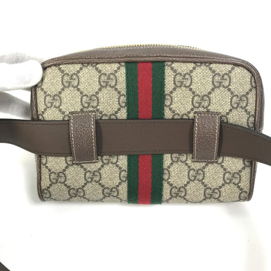 GUCCI Waist bag 517076 GG Supreme Canvas beige Sherry line OPHIDIA OPHIDIA Women Used