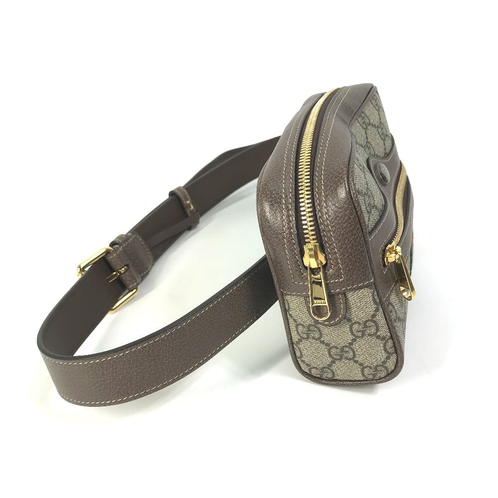 GUCCI Waist bag 517076 GG Supreme Canvas beige Sherry line OPHIDIA OPHIDIA Women Used