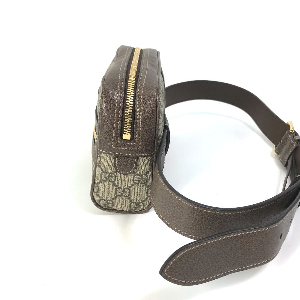 GUCCI Waist bag 517076 GG Supreme Canvas beige Sherry line OPHIDIA OPHIDIA Women Used