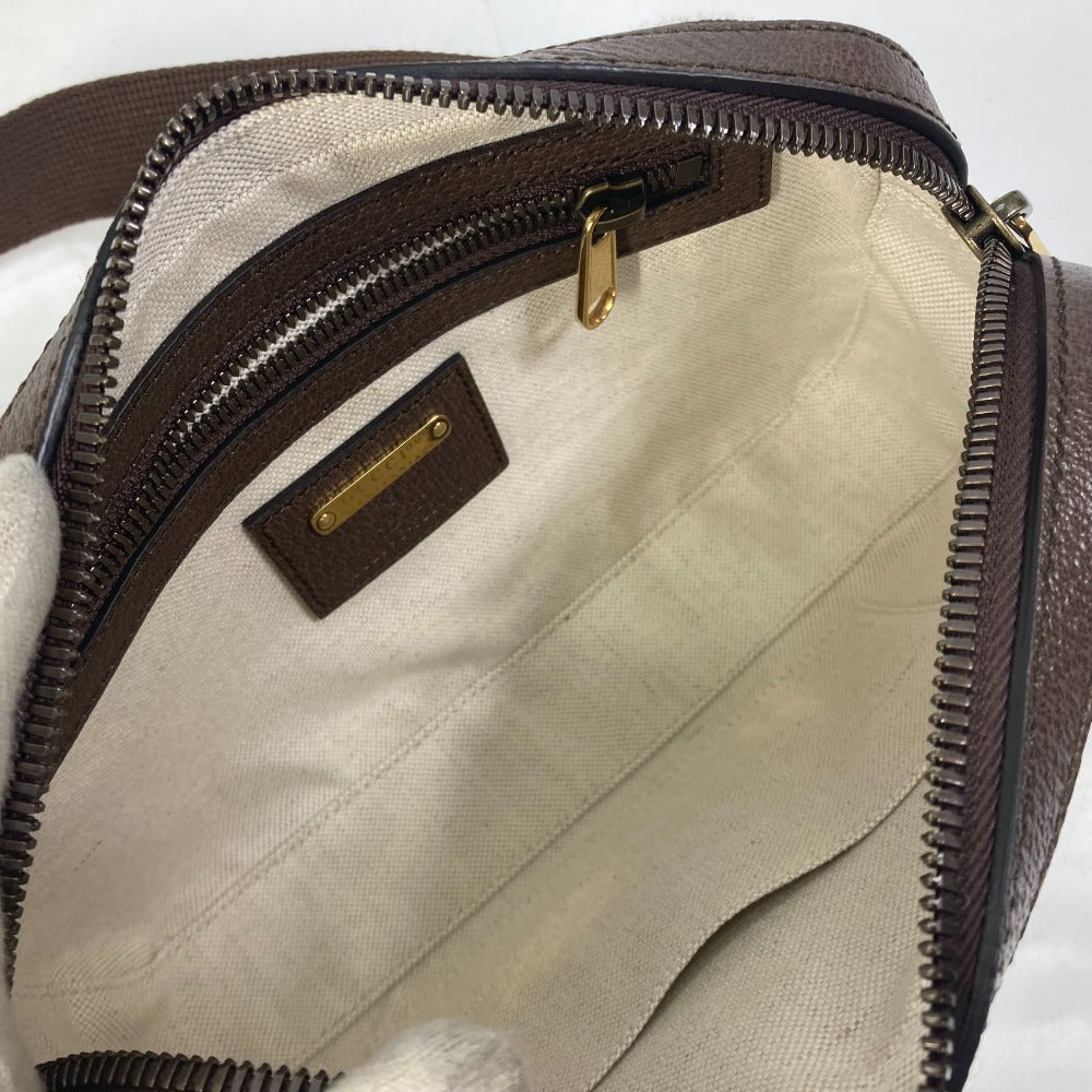 GUCCI Sling bag 602695 leather Brown cross bag belt bag 100th anniversary logo mens Used