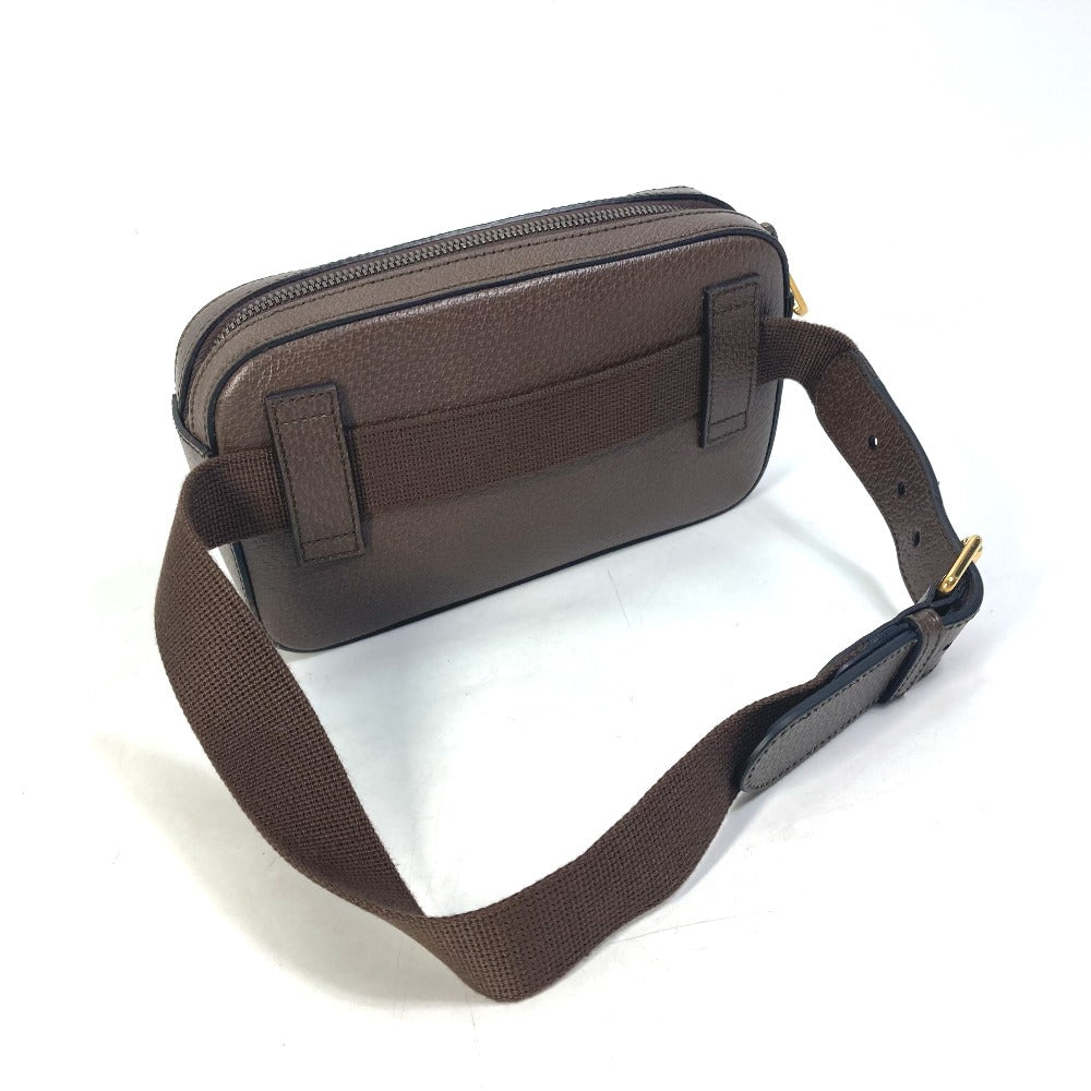 GUCCI Sling bag 602695 leather Brown cross bag belt bag 100th anniversary logo mens Used