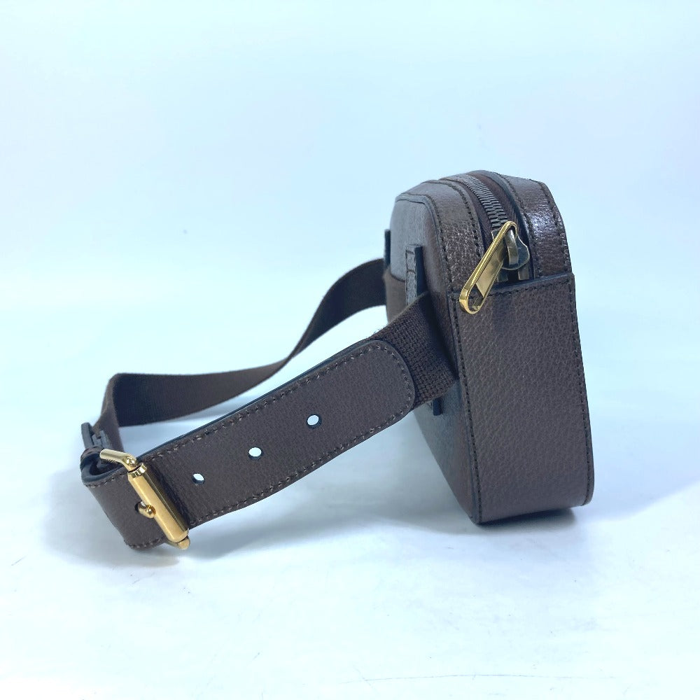 GUCCI Sling bag 602695 leather Brown cross bag belt bag 100th anniversary logo mens Used