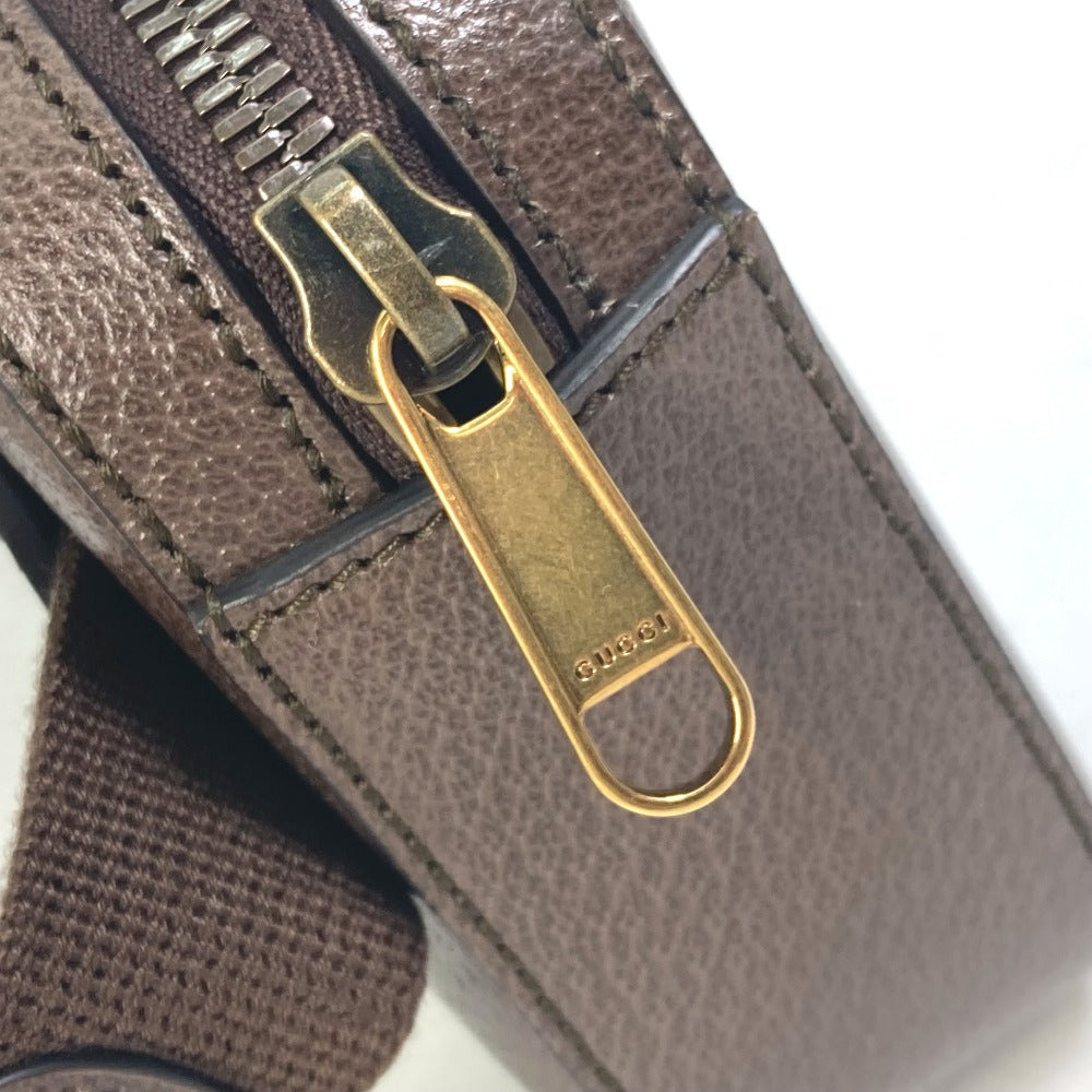 GUCCI Sling bag 602695 leather Brown cross bag belt bag 100th anniversary logo mens Used
