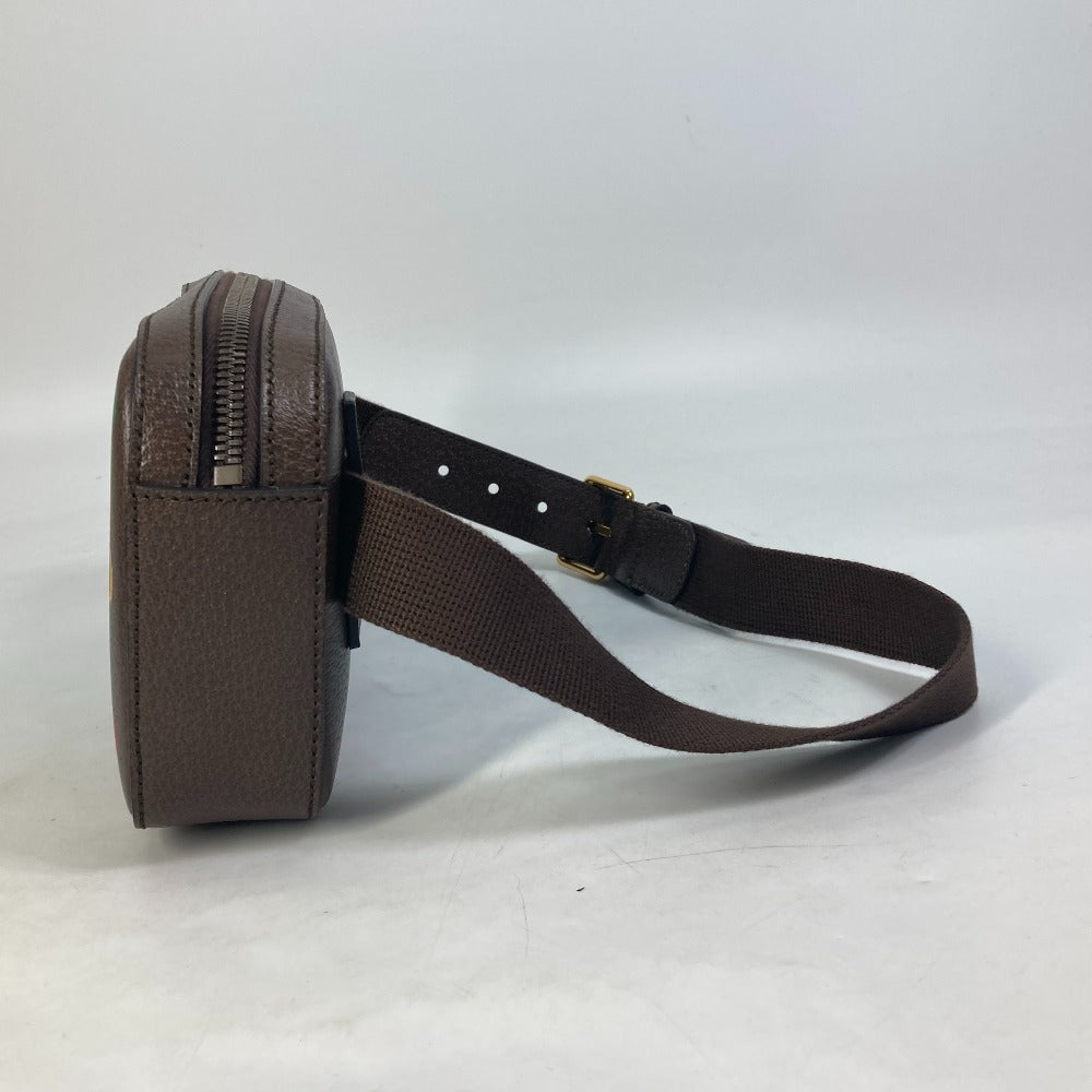 GUCCI Sling bag 602695 leather Brown cross bag belt bag 100th anniversary logo mens Used