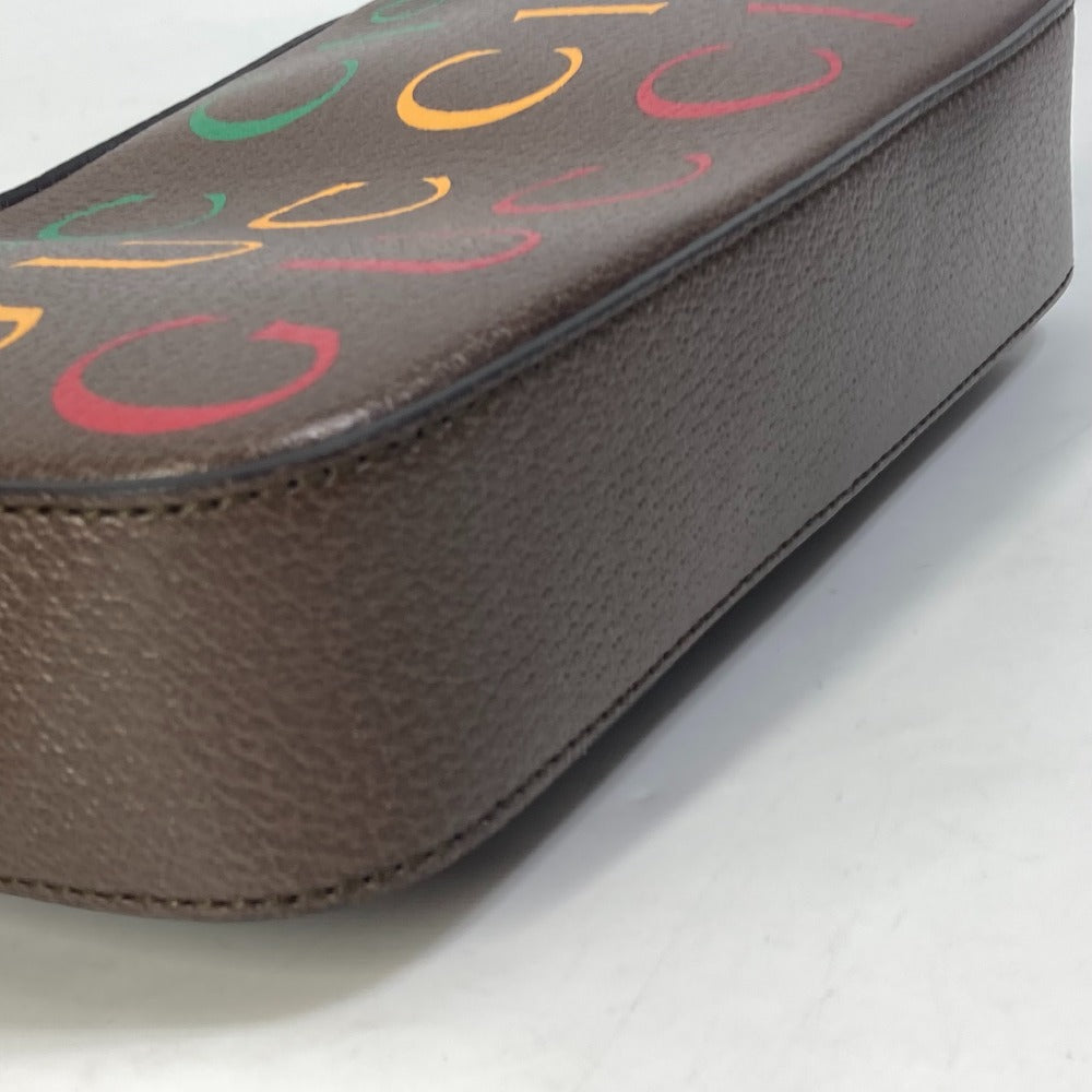 GUCCI Sling bag 602695 leather Brown cross bag belt bag 100th anniversary logo mens Used