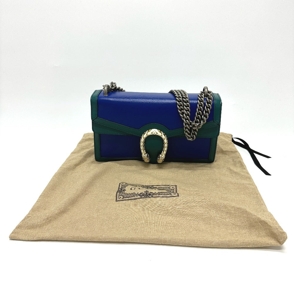 GUCCI Shoulder Bag 400249 leather blue By color Duonisos Women Used