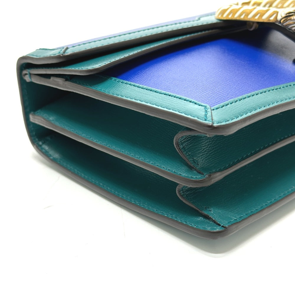 GUCCI Shoulder Bag 400249 leather blue By color Duonisos Women Used