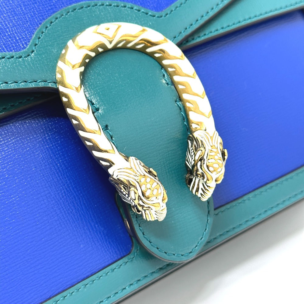 GUCCI Shoulder Bag 400249 leather blue By color Duonisos Women Used