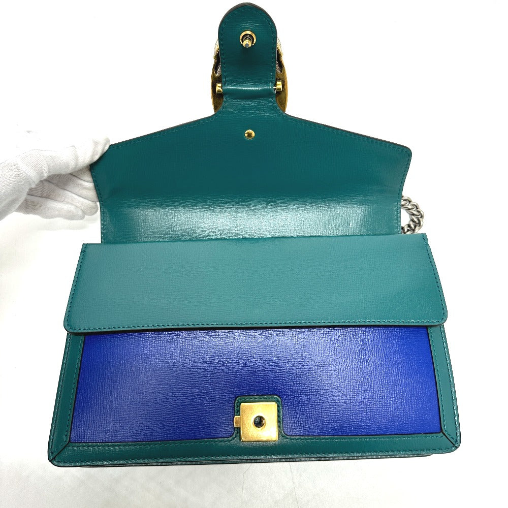 GUCCI Shoulder Bag 400249 leather blue By color Duonisos Women Used