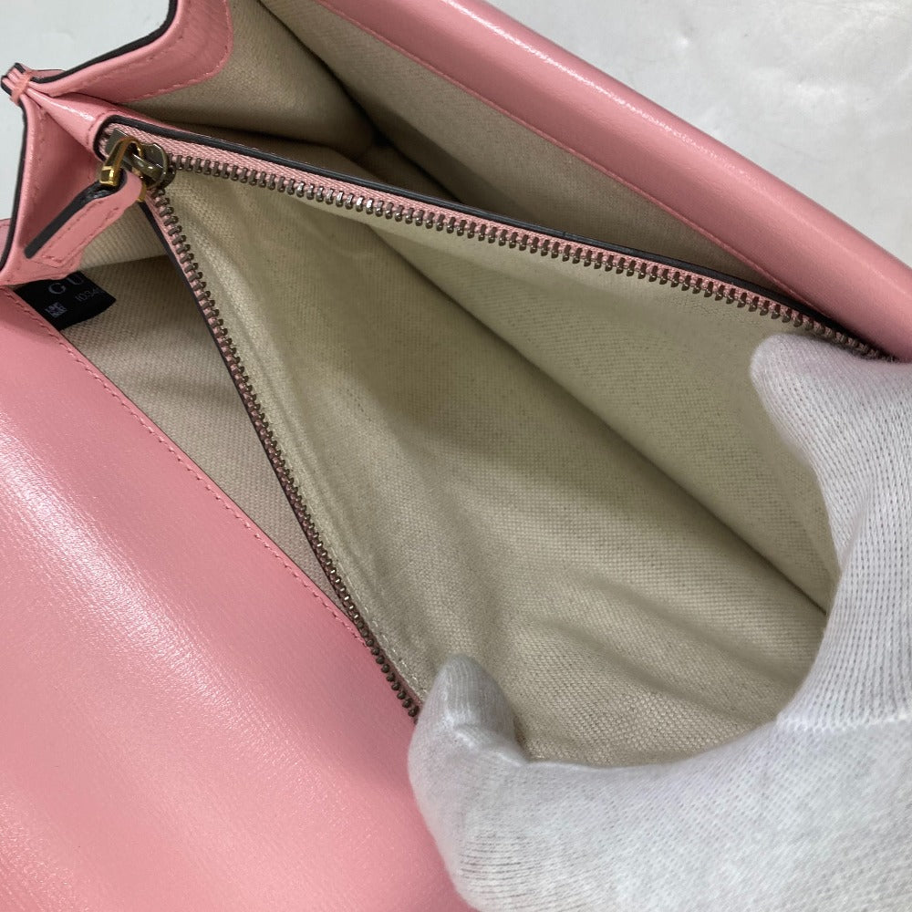 GUCCI Shoulder Bag 400249 leather pink Bicolor Bag Duonisos Women Used