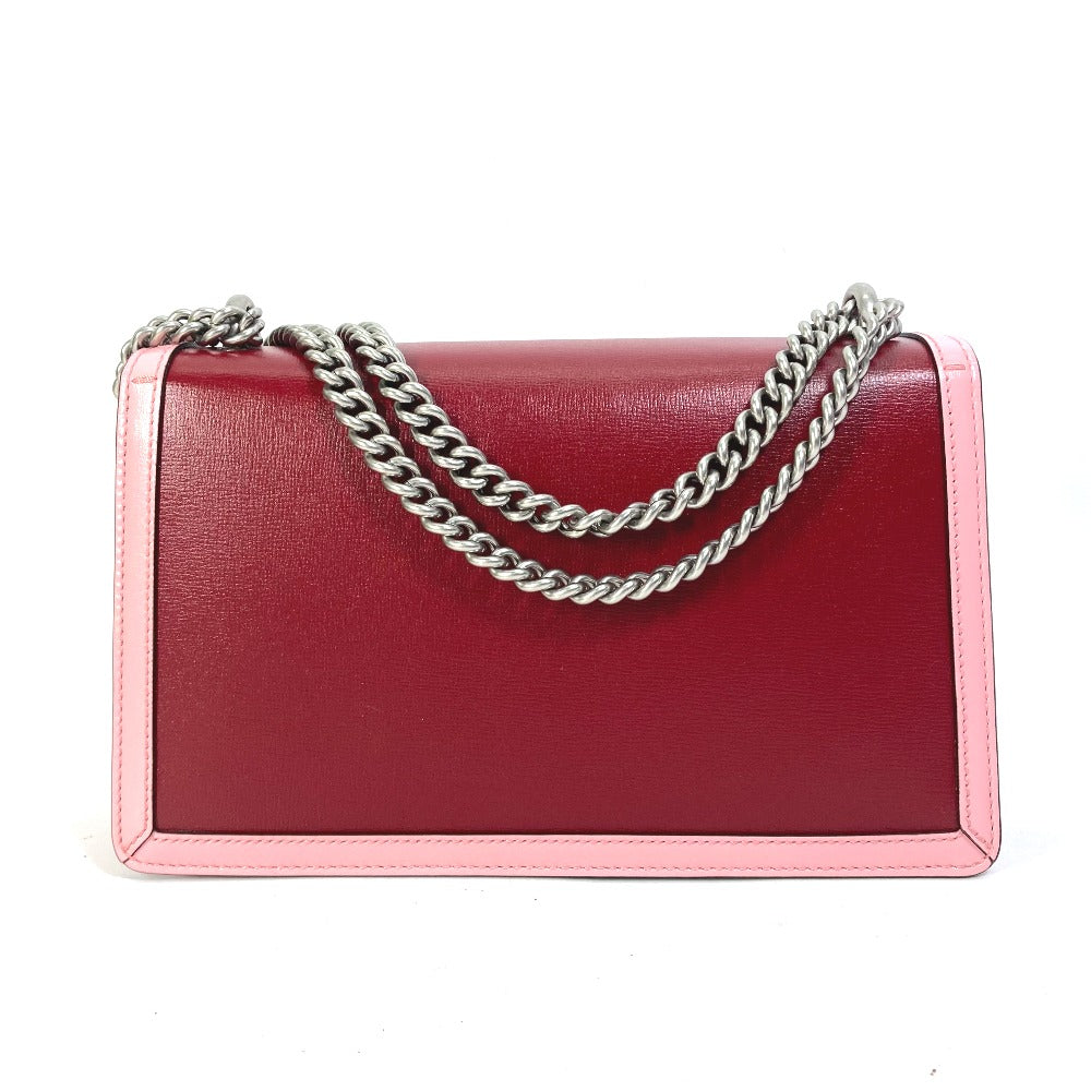 GUCCI Shoulder Bag 400249 leather pink Bicolor Bag Duonisos Women Used